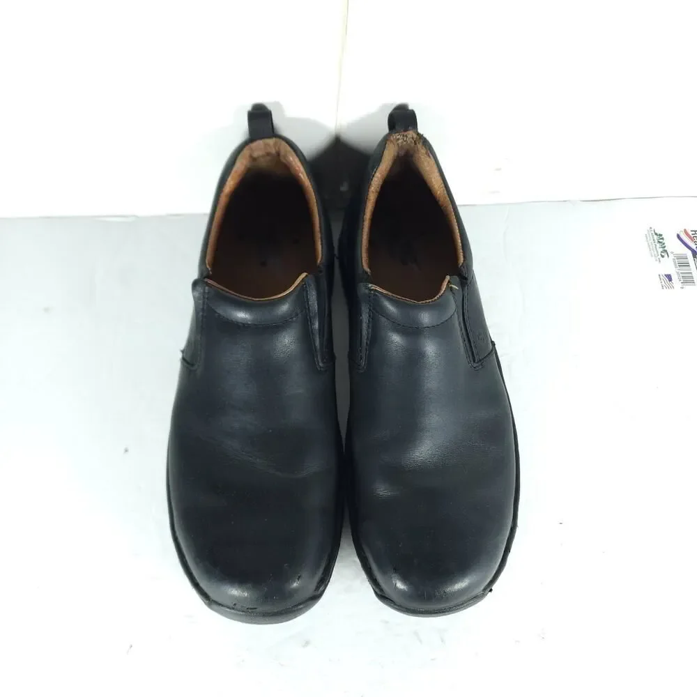 Red Wings Men's 6700 US10,5B Black Leather Steel Toe Slip-On Work Shoes